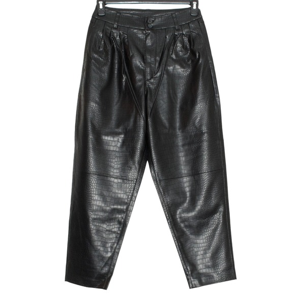 BLANKNYC Pants - NWT BlankNYC Pants Faux Leather Crocodile High Rise Goth Edgy Punk Rock Black 27